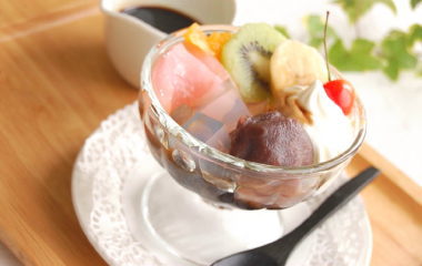 クリームあんみつの完成写真