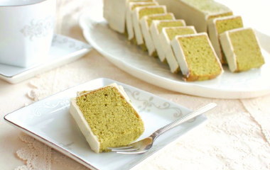 抹茶のパウンドケーキの完成写真