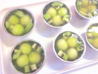 画像 瑞々しいキラキラゼリー♪ メロンとキウイのアガーゼリーの作り方の手順5