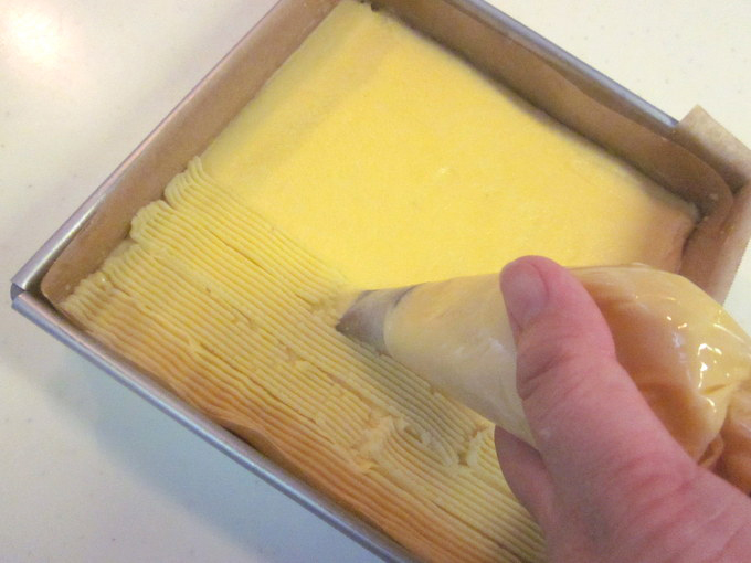 ケーキとクッキーの２層仕上げ♪ アーモンドフロランタンケーキの作り方の手順8