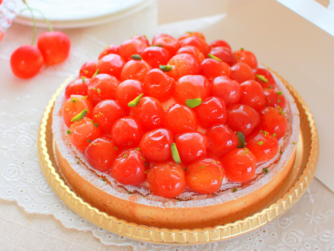 紅い輝き♪ さくらんぼのチーズタルトの作り方の手順16
