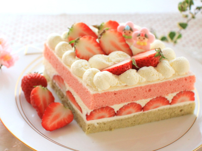 ほんのり桜風味♪ ひな祭りショートケーキの作り方の手順15