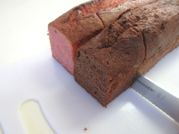 ココア＆苺の生地で♪ ハートのパウンドケーキの作り方の手順7