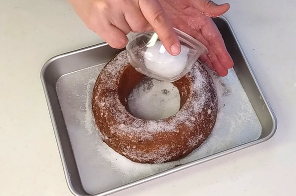 エンゼルケーキ型で焼く♪ シュトーレン風フルーツケーキの作り方の手順8