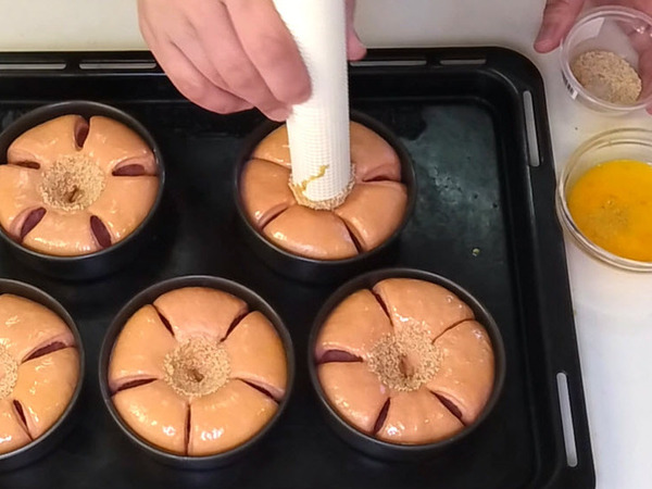 バンズ型で焼く♪ 桜あんぱんの作り方の手順18