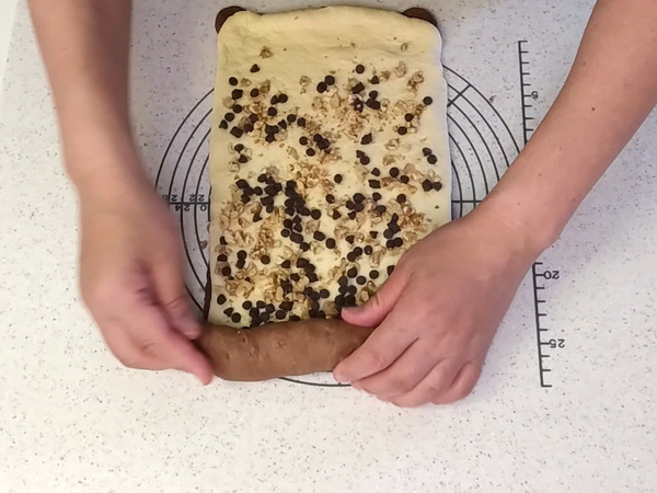 うず巻き模様♪ チョコナッツラウンドブレッドの作り方の手順12