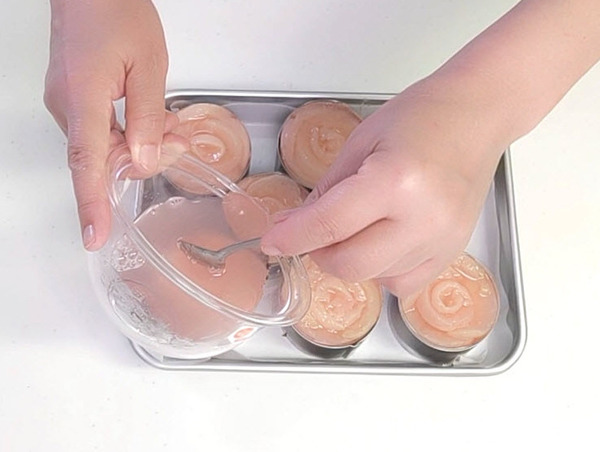 簡単で華やか ♪ 桃のヨーグルトムースの作り方の手順20